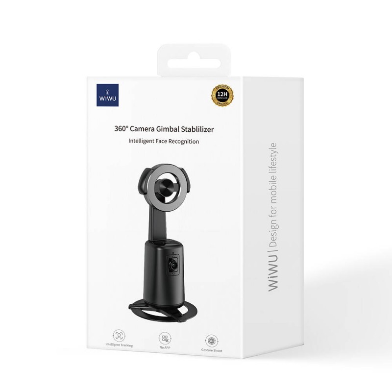 Bal-z Wiwu Wi-SE010 Canlı Yayın 360° Dönebilen Akıllı Yüz Tanıma Takip Özellikli Magnetik Gimbal Sabitleyici Stand