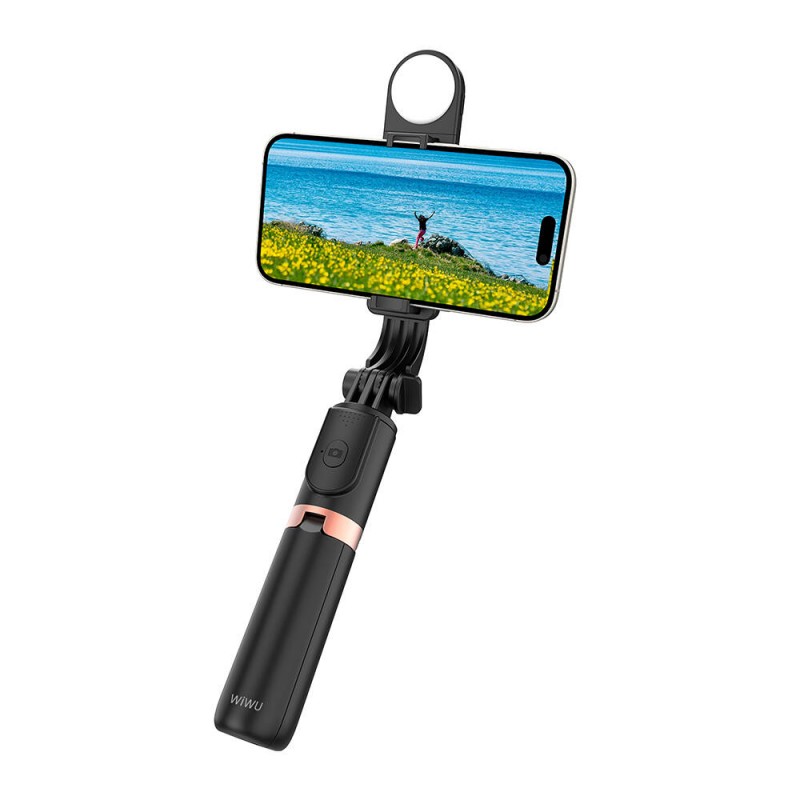 Bal-z Wiwu Wi-SE011 Dolgu Işıklı Teleskopik Tripod ve Mini Selfie Çubuğu