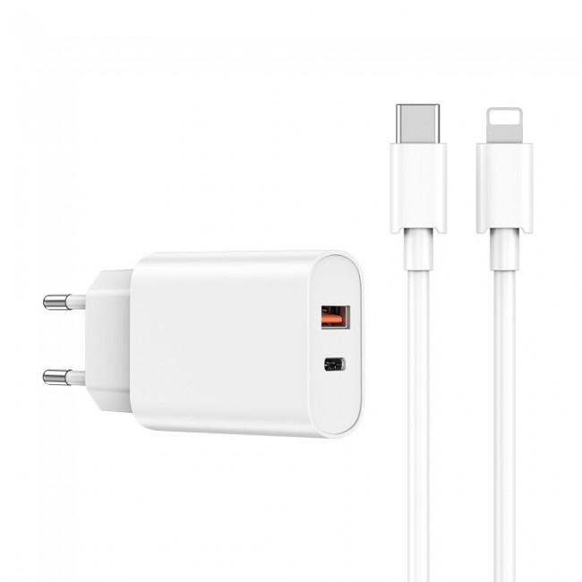 Wiwu Wi-U002 Quick Hızlı Şarj Başlığı Type-C to Lightning PD 20W Kablolu Şarj Seti Wiwu Wi-U002 Quick Hızlı Şarj Başlığı Type-C to Lightning PD 20W Kablolu Şarj Seti