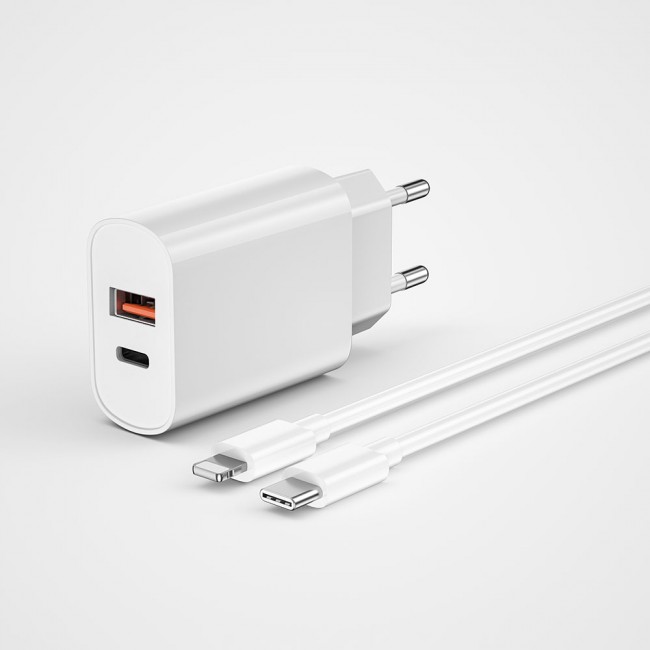 Wiwu Wi-U002 Quick Hızlı Şarj Başlığı Type-C to Lightning PD 20W Kablolu Şarj Seti Wiwu Wi-U002 Quick Hızlı Şarj Başlığı Type-C to Lightning PD 20W Kablolu Şarj Seti