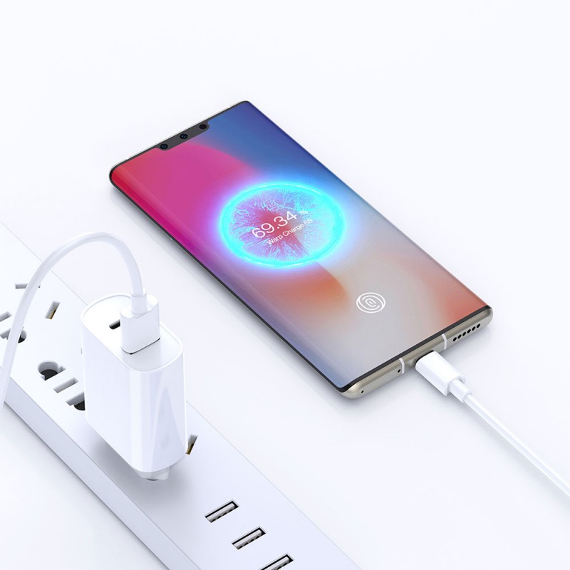 Bal-z Wiwu Wi-U002 Quick Hızlı Şarj Başlığı USB-A to Type-C PD 20W Kablolu Şarj Seti