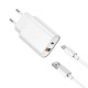 Wiwu Wi-U002 Quick Hızlı Şarj Başlığı USB-A to Type-C PD 20W Kablolu Şarj Seti Wiwu Wi-U002 Quick Hızlı Şarj Başlığı USB-A to Type-C PD 20W Kablolu Şarj Seti