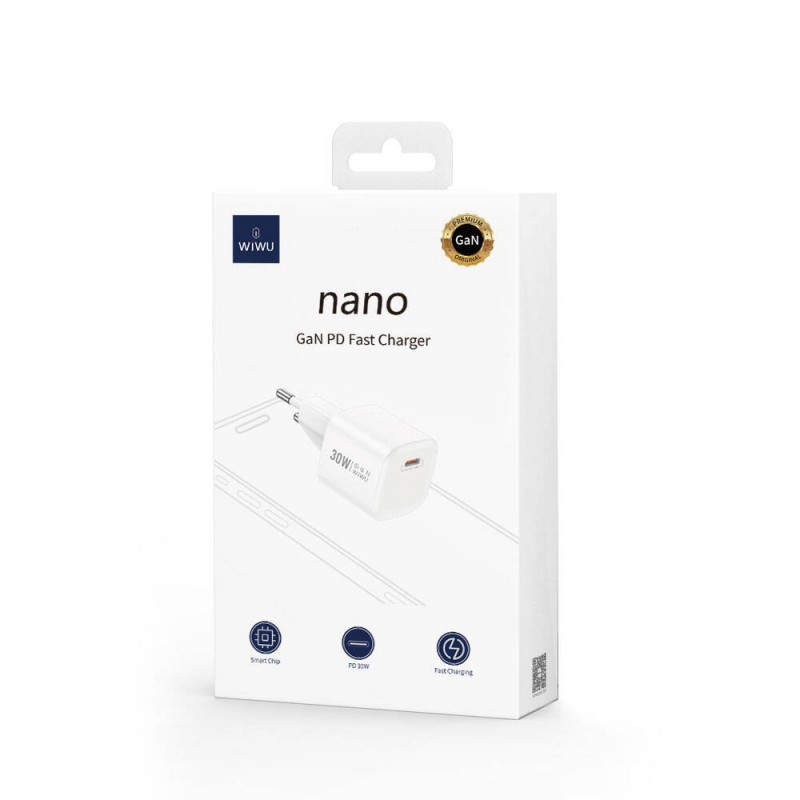 Bal-z Wiwu Wi-U006 GaN Tech PD Hızlı Şarj Özellikli Seyahat Şarj Başlığı 30W