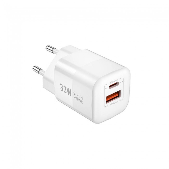 Wiwu Wi-U008 GaN Tech PD Hızlı Şarj Özellikli QC 3.0 Seyahat Şarj Başlığı 33W Wiwu Wi-U008 GaN Tech PD Hızlı Şarj Özellikli QC 3.0 Seyahat Şarj Başlığı 33W