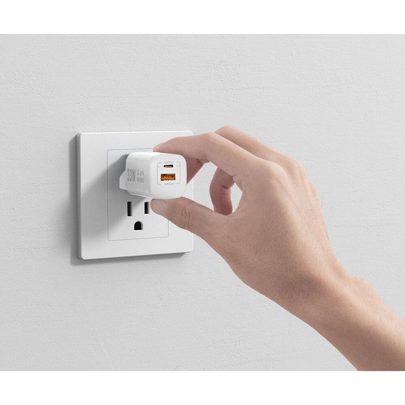 Bal-z Wiwu Wi-U008 GaN Tech PD Hızlı Şarj Özellikli QC 3.0 Seyahat Şarj Başlığı 33W