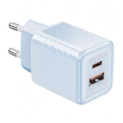 Bal-z Wiwu Wi-U015 Jello Blue Serisi GaN Tech PD Hızlı Şarj Özellikli Seyahat Şarj Başlığı 35W