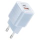 Wiwu Wi-U015 Jello Blue Serisi GaN Tech PD Hızlı Şarj Özellikli Seyahat Şarj Başlığı 35W Wiwu Wi-U015 Jello Blue Serisi GaN Tech PD Hızlı Şarj Özellikli Seyahat Şarj Başlığı 35W