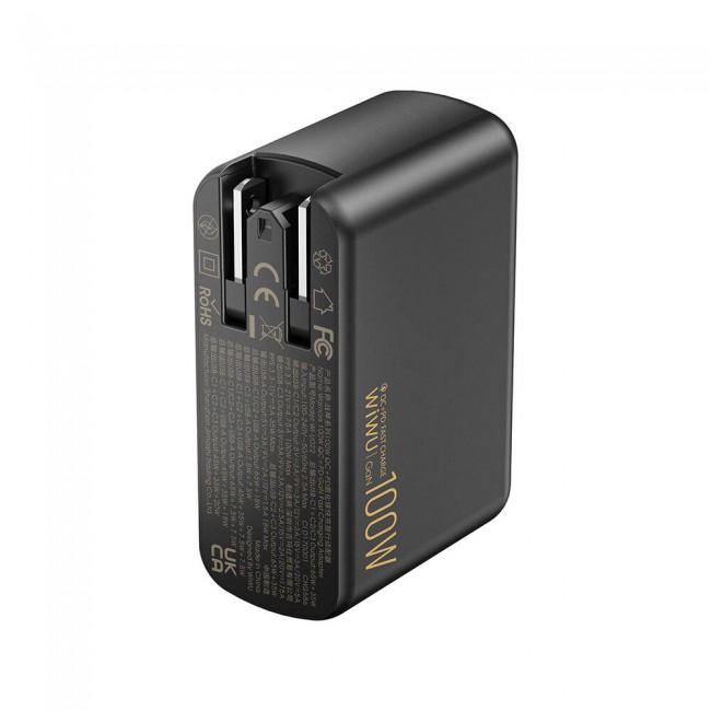 Wiwu Wi-U022W Warrior Serisi GaN Teknolojili 100W QC+PD Universal Hızlı Şarj Başlığı Wiwu Wi-U022W Warrior Serisi GaN Teknolojili 100W QC+PD Universal Hızlı Şarj Başlığı