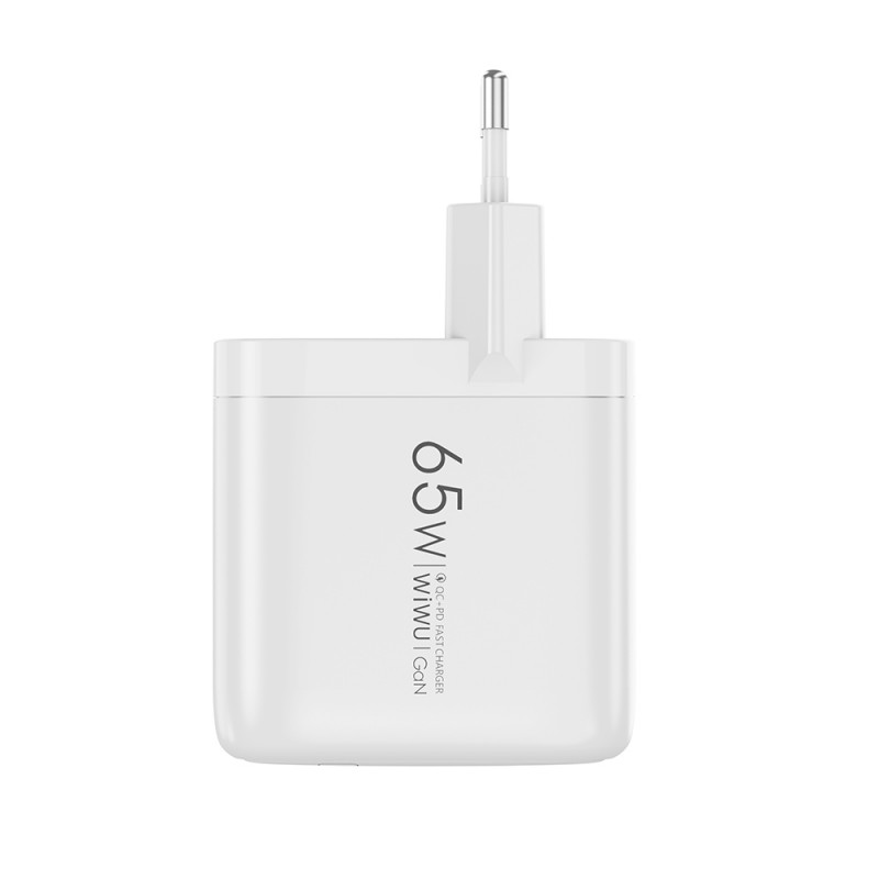 Bal-z Wiwu Wi-U024 EU Serisi Dual Type-C PD & USB-A GaN Teknolojili Hızlı Şarj Başlığı 65W