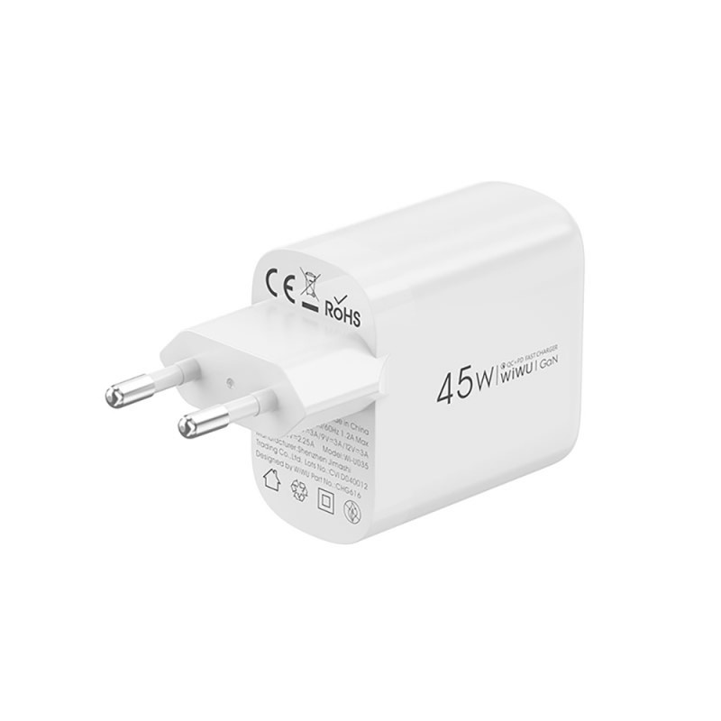 Bal-z Wiwu Wi-U035 GaN Tech PD Hızlı Şarj Özellikli QC 3.0 Şarj Başlığı 45W