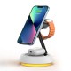 Wiwu Wi-W002 3in1 Hızlı Şarj Özellikli Magnetik Kablosuz Şarj Standı Wiwu Wi-W002 3in1 Hızlı Şarj Özellikli Magnetik Kablosuz Şarj Standı