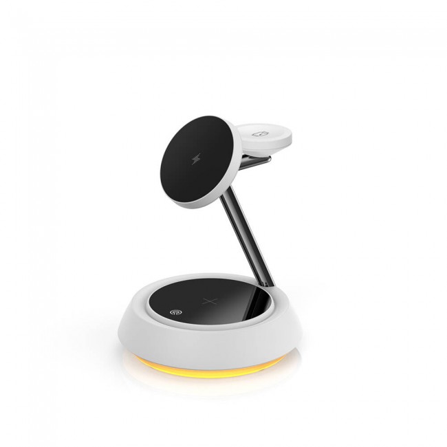 Wiwu Wi-W002 3in1 Hızlı Şarj Özellikli Magnetik Kablosuz Şarj Standı Wiwu Wi-W002 3in1 Hızlı Şarj Özellikli Magnetik Kablosuz Şarj Standı
