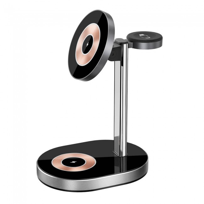 Wiwu Wi-W003 Light and Shadow 3in1 Hızlı Şarj Özellikli Magnetik Kablosuz Şarj Standı Wiwu Wi-W003 Light and Shadow 3in1 Hızlı Şarj Özellikli Magnetik Kablosuz Şarj Standı
