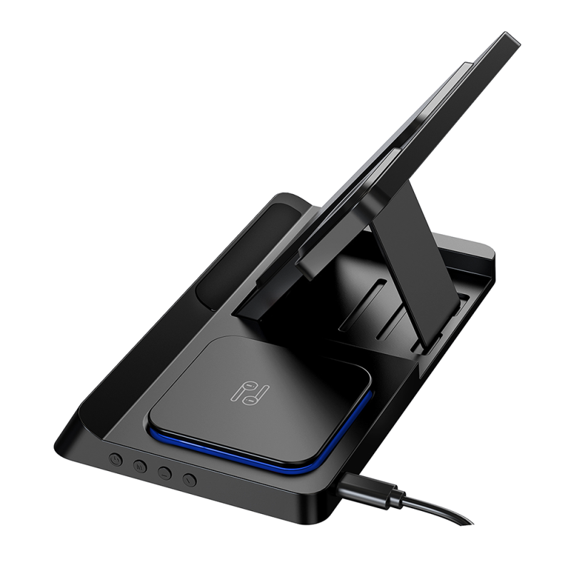 Bal-z Wiwu Wi-W006 Power Air 5in1 Dijital Saatli Hızlı Şarj Özellikli Magnetik Kablosuz Şarj Standı