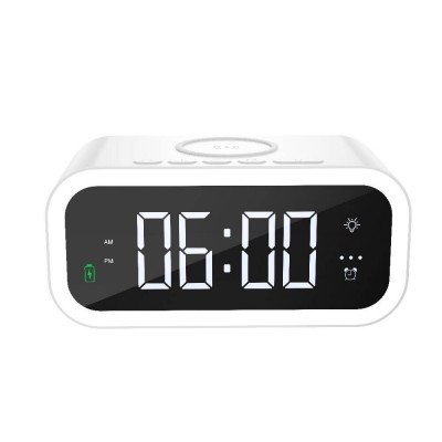 Bal-z Wiwu Wi-W015 Time 4in1 Dijital Saat Alarm ve LED Işık Özellikli Wireless Şarj Aleti