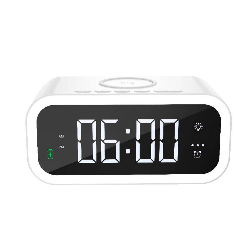 Bal-z Wiwu Wi-W015 Time 4in1 Dijital Saat Alarm ve LED Işık Özellikli Wireless Şarj Aleti