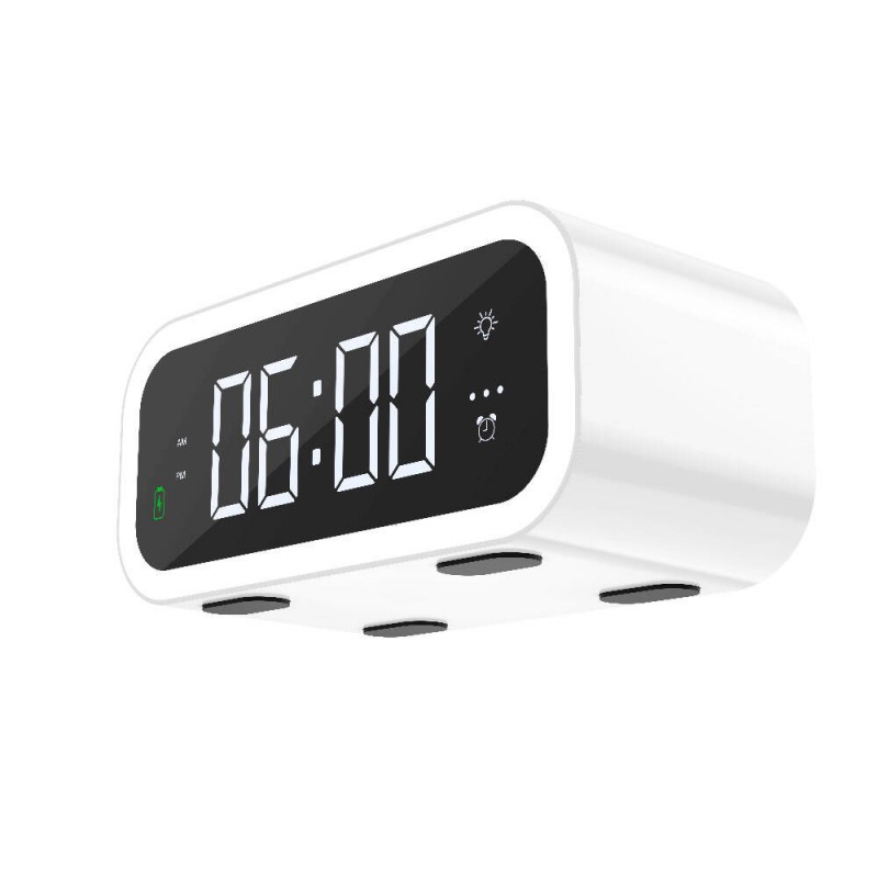 Bal-z Wiwu Wi-W015 Time 4in1 Dijital Saat Alarm ve LED Işık Özellikli Wireless Şarj Aleti