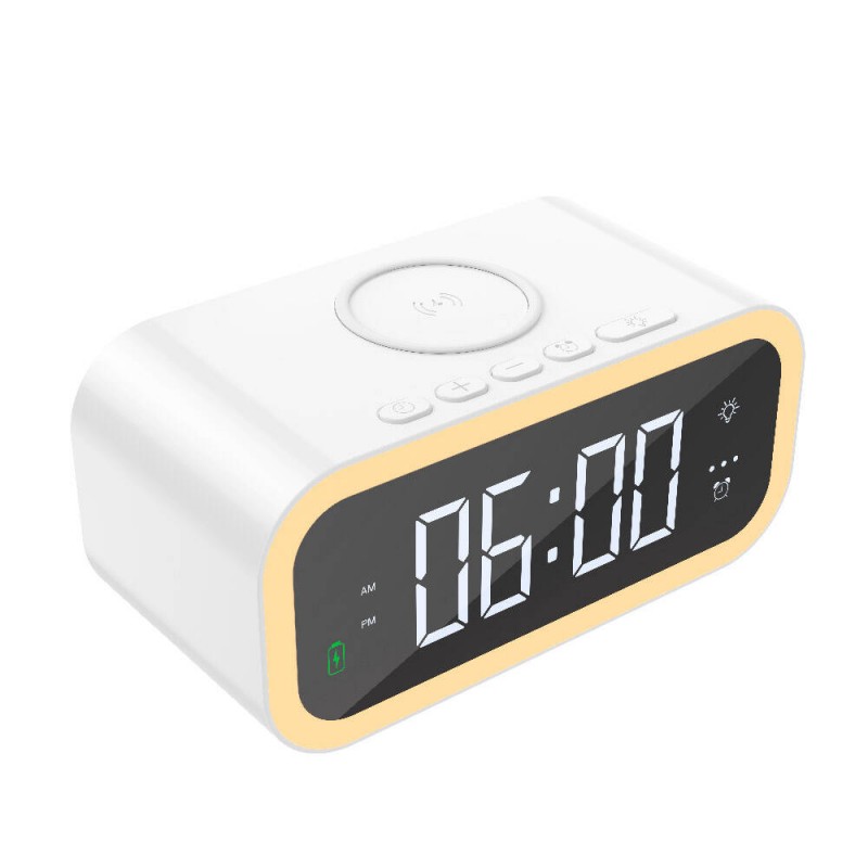 Bal-z Wiwu Wi-W015 Time 4in1 Dijital Saat Alarm ve LED Işık Özellikli Wireless Şarj Aleti