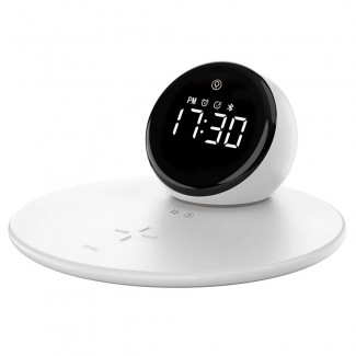 Wiwu Wi-W017 Kablosuz Şarj Standlı Çift Alarmlı Dijital Saatli Bluetooth Speaker Hoparlör Wiwu Wi-W017 Kablosuz Şarj Standlı Çift Alarmlı Dijital Saatli Bluetooth Speaker Hoparlör