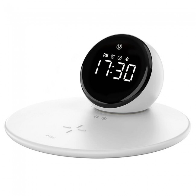 Wiwu Wi-W017 Kablosuz Şarj Standlı Çift Alarmlı Dijital Saatli Bluetooth Speaker Hoparlör Wiwu Wi-W017 Kablosuz Şarj Standlı Çift Alarmlı Dijital Saatli Bluetooth Speaker Hoparlör