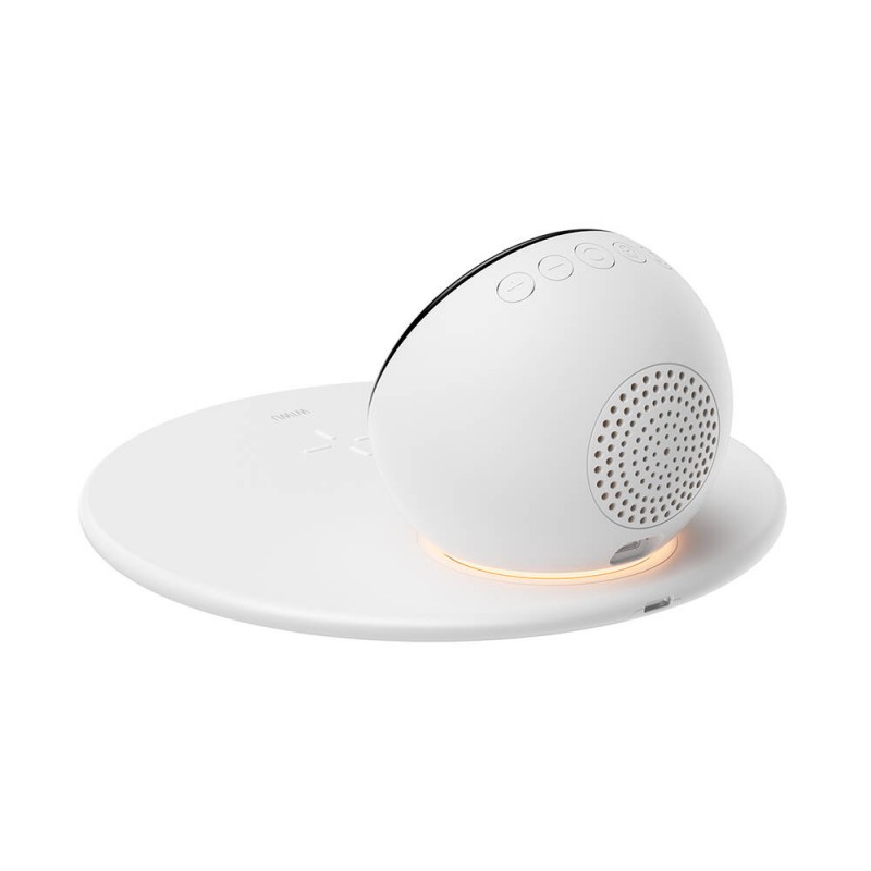 Bal-z Wiwu Wi-W017 Kablosuz Şarj Standlı Çift Alarmlı Dijital Saatli Bluetooth Speaker Hoparlör