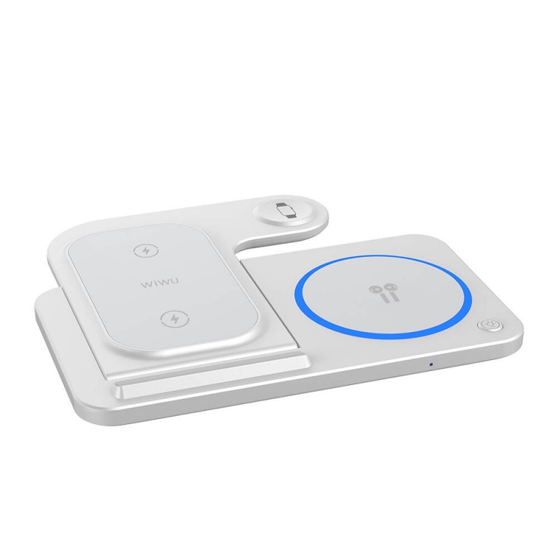 Bal-z Wiwu Wi-W020 3in1 Katlanabilir Hızlı Şarj Özellikli Magnetik Kablosuz Şarj Standı