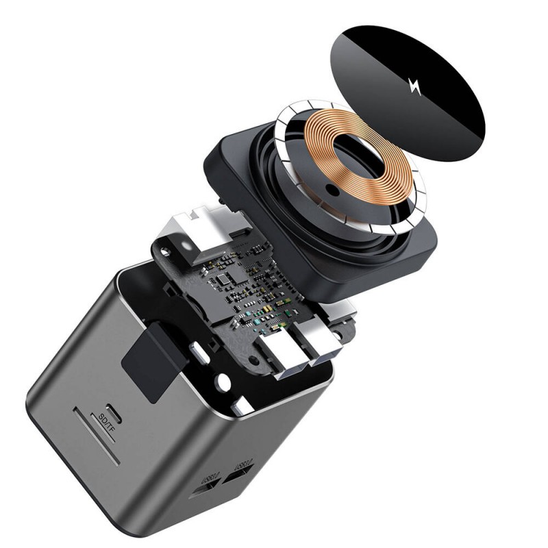 Bal-z Wiwu Wi-W025 9in1 M-safe Şarj Özellikli Type-C Hub PD 100W USB 3.0 SD/TF HDMI RJ45