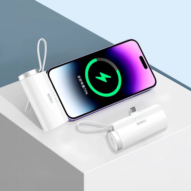 Wiwu Wi-W026 Capsule Serisi 2in1 Mini Taşınabilir Standlı Askılı Type-C PD Powerbank 5000mAh Wiwu Wi-W026 Capsule Serisi 2in1 Mini Taşınabilir Standlı Askılı Type-C PD Powerbank 5000mAh