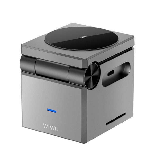 Wiwu Wi-W030 Small Square Küp Tasarımlı Telefon & Akıllı Saat & Kulaklık İçin 15W 3in1 Kablosuz Şarj Standı Wiwu Wi-W030 Small Square Küp Tasarımlı Telefon & Akıllı Saat & Kulaklık İçin 15W 3in1 Kablosuz Şarj Standı