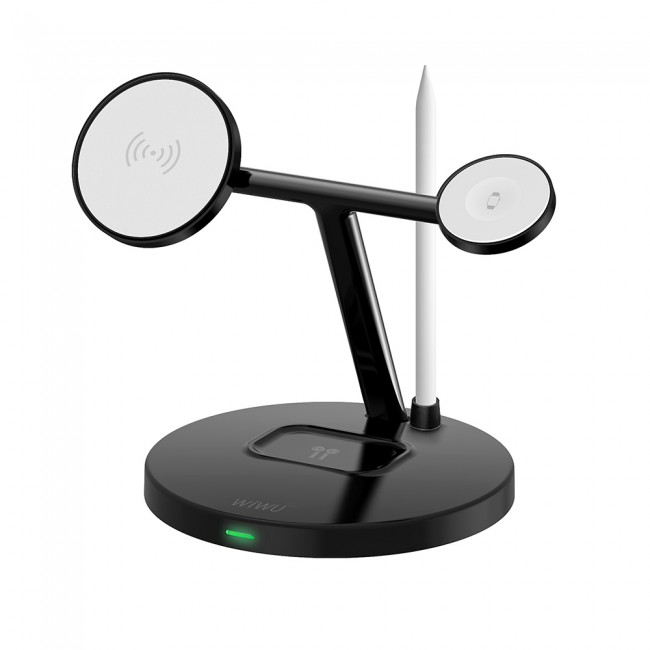 Wiwu Wi-W032 4 in 1 Magnetik Hızlı Şarj Özellikli Kablosuz Şarj Standı 15W Wiwu Wi-W032 4 in 1 Magnetik Hızlı Şarj Özellikli Kablosuz Şarj Standı 15W