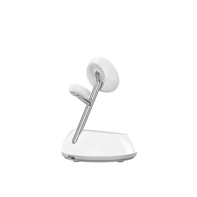 Bal-z Wiwu Wi-W036 Qi2 3 in 1 Magnetik Hızlı Şarj Özellikli Ambiyans Işıklı Kablosuz Şarj Standı 15W