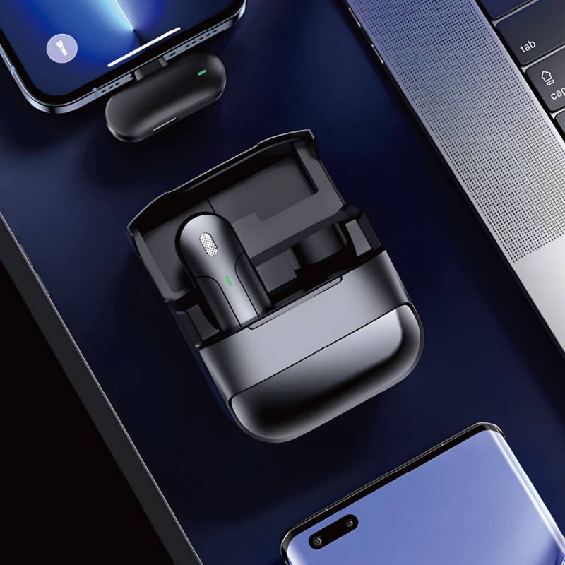 Bal-z Wiwu Wi-WM001 Lightning Şarj Portlu Kablosuz Yaka Mikrofonu