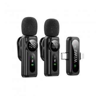 Wiwu Wi-WM007 2in1 Type-C ve Lightning Portlu ANC Özellikli Kablosuz Yaka Mikrofonu Wiwu Wi-WM007 2in1 Type-C ve Lightning Portlu ANC Özellikli Kablosuz Yaka Mikrofonu