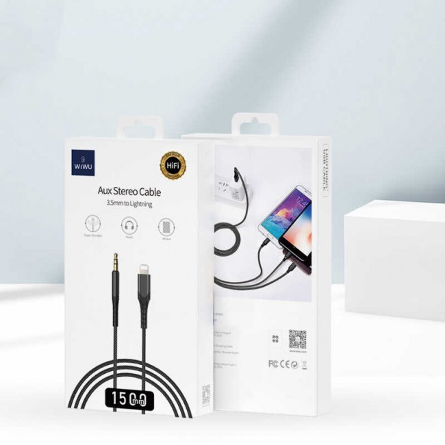 Wiwu YP-02 Lightning To Aux Audio Kablo Wiwu YP-02 Lightning To Aux Audio Kablo
