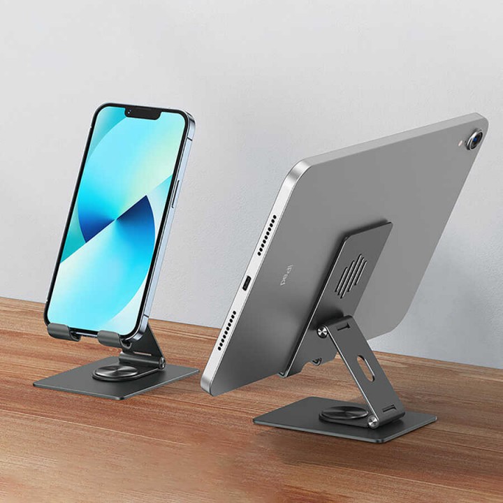 Wiwu ZM106 Taşınabilir Katlanabilir 360 Dönebilen Metal Telefon ve Tablet Standı