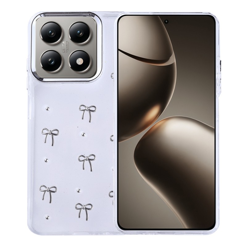 Bal-z Xiaomi 14T Kılıf Airbag Tasarımlı Simli Şeffaf Zore Kutup Kapak