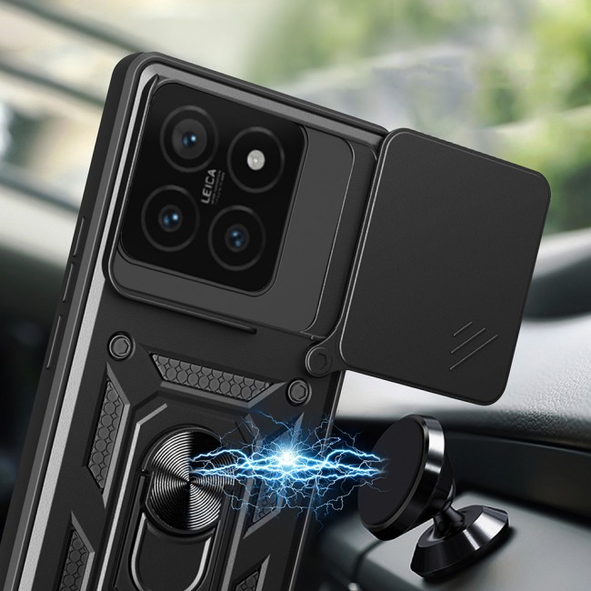 Xiaomi 14T Kılıf Magnetik Standlı Kamera Korumalı Zore Sürgülü Vega Kapak Xiaomi 14T Kılıf Magnetik Standlı Kamera Korumalı Zore Sürgülü Vega Kapak
