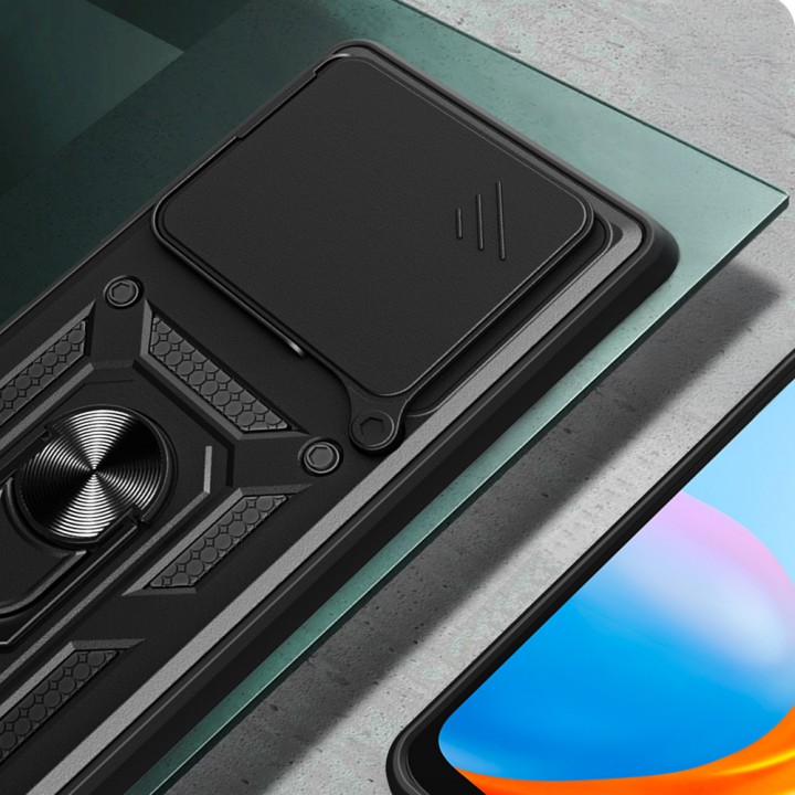 Xiaomi 14T Kılıf Magnetik Standlı Kamera Korumalı Zore Sürgülü Vega Kapak