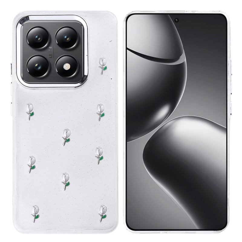 Bal-z Xiaomi 14T Pro Kılıf Airbag Tasarımlı Simli Şeffaf Zore Kutup Kapak