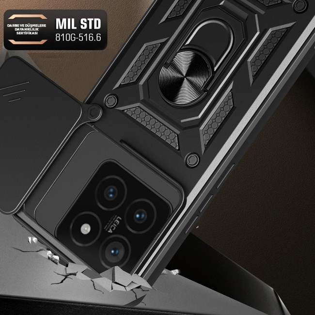 Xiaomi 14T Pro Kılıf Magnetik Standlı Kamera Korumalı Zore Sürgülü Vega Kapak Xiaomi 14T Pro Kılıf Magnetik Standlı Kamera Korumalı Zore Sürgülü Vega Kapak