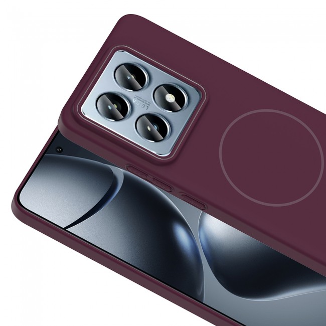 Xiaomi 14T Pro Kılıf M-safe Şarj Özellikli Zore Ruby Sert Kapak Xiaomi 14T Pro Kılıf M-safe Şarj Özellikli Zore Ruby Sert Kapak