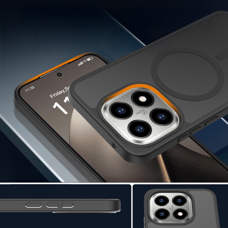 Bal-z Xiaomi 15T Kılıf Sert PC Arka Yüzey Wireless Şarj Özellikli Zore Flet M-safe Kapak