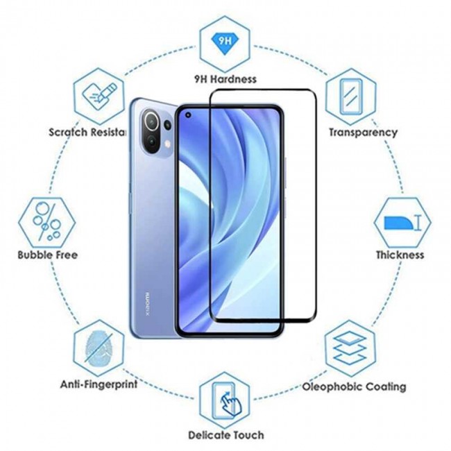 Xiaomi Mi 11 Lite Zore Kenarları Kırılmaya Dayanıklı Cam Ekran Koruyucu Xiaomi Mi 11 Lite Zore Kenarları Kırılmaya Dayanıklı Cam Ekran Koruyucu