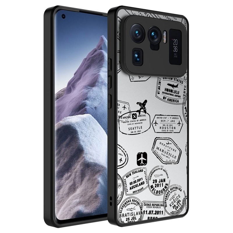 Bal-z Xiaomi Mi 11 Ultra Kılıf Aynalı Desenli Kamera Korumalı Parlak  Mirror Kapak