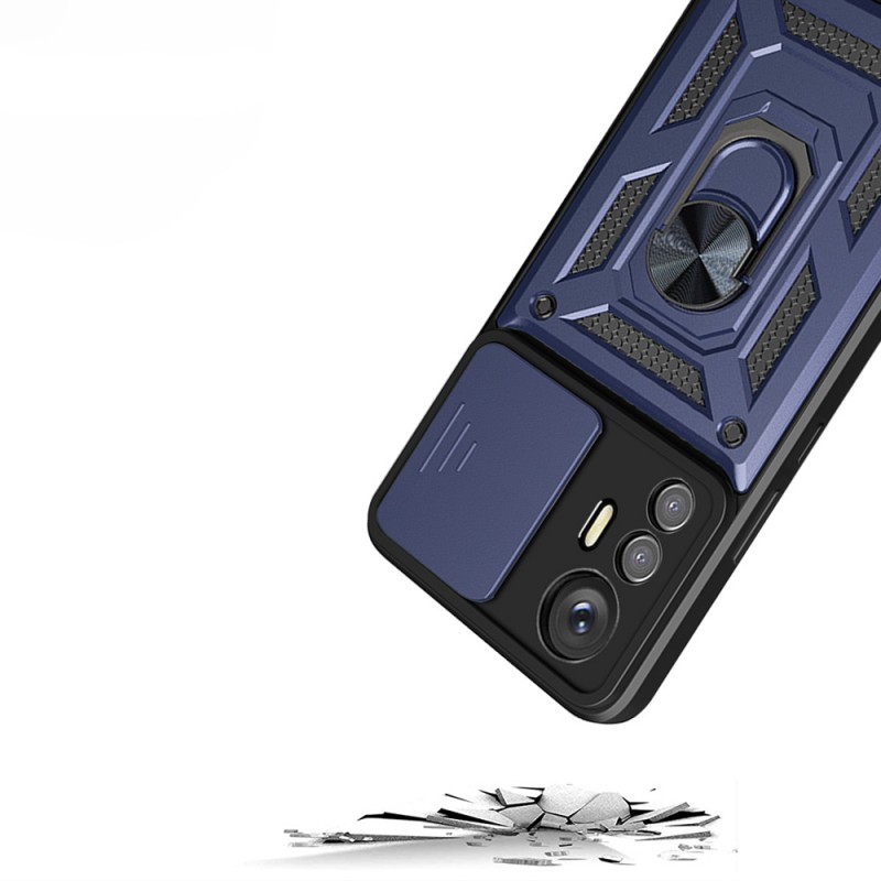 Bal-z Xiaomi Mi 12 Lite Kılıf Magnetik Standlı Kamera Korumalı Zore Sürgülü Vega Kapak