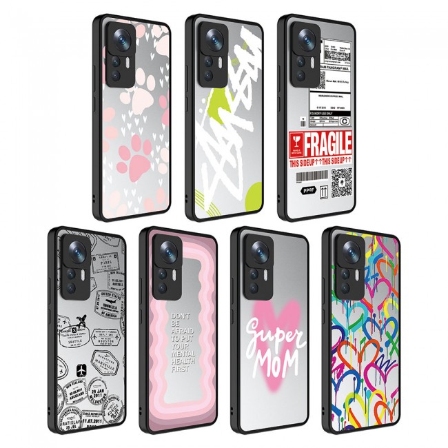 Xiaomi Mi 12T Kılıf Aynalı Desenli Kamera Korumalı Parlak Zore Mirror Kapak Xiaomi Mi 12T Kılıf Aynalı Desenli Kamera Korumalı Parlak Zore Mirror Kapak