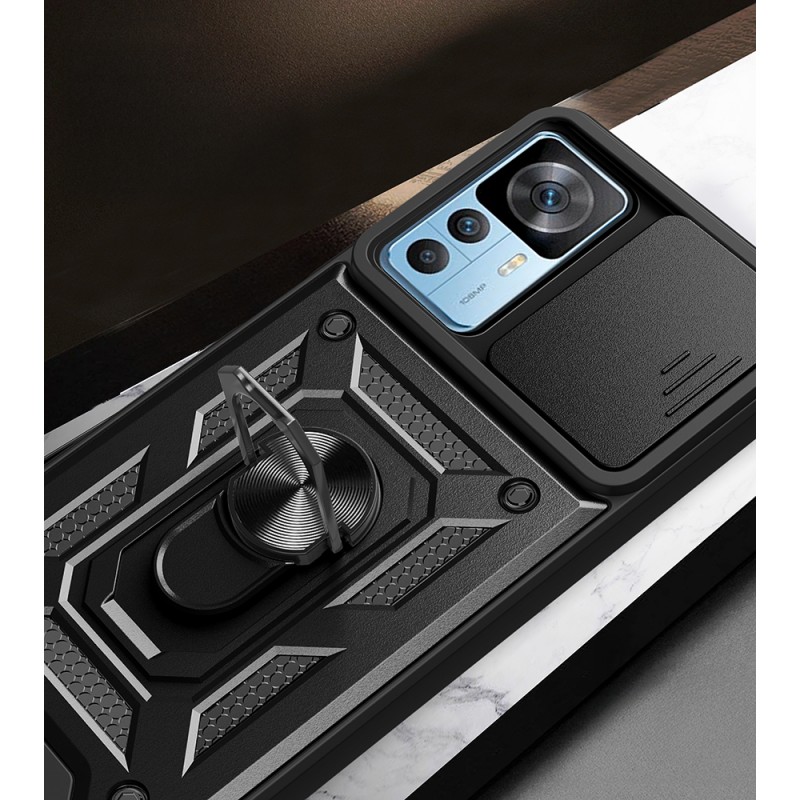 Xiaomi Mi 12T Pro Kılıf Magnetik Standlı Kamera Korumalı Zore Sürgülü Vega Kapak