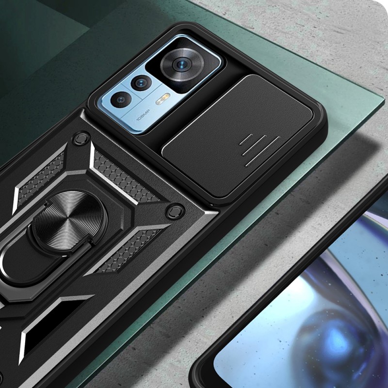 Xiaomi Mi 12T Pro Kılıf Magnetik Standlı Kamera Korumalı Zore Sürgülü Vega Kapak