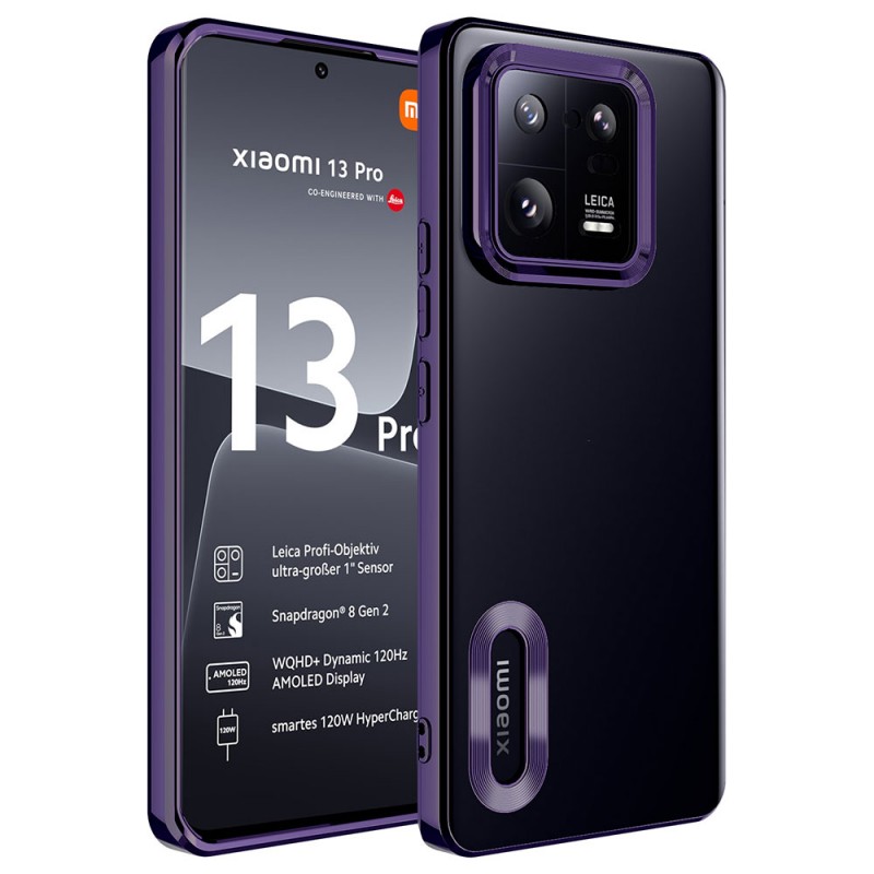Bal-z Xiaomi Mi 13 Pro Kılıf Kamera Korumalı Logo Gösteren  Omega Kapak