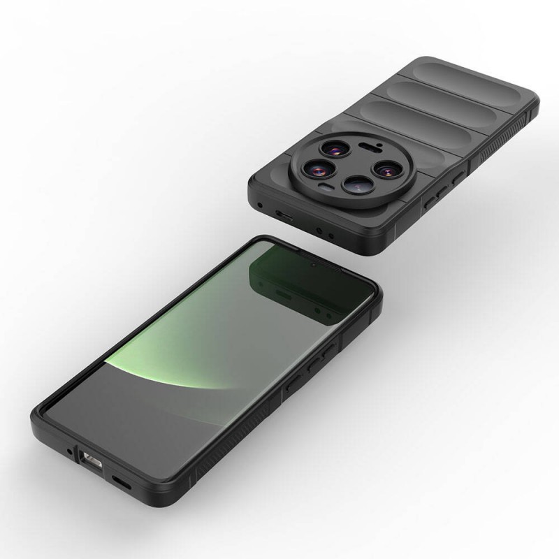 Bal-z Xiaomi Mi 13 Ultra Kılıf Esnek TPU Oyuklu Arka Yüzey Tasarımlı  Etnik Silikon Kapak